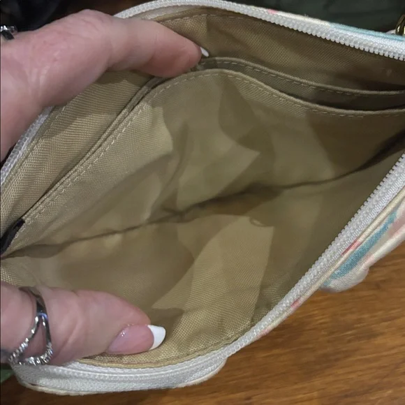 Coach pastel scribble Double pocket wristlet Y2K - Picture 7 of 8